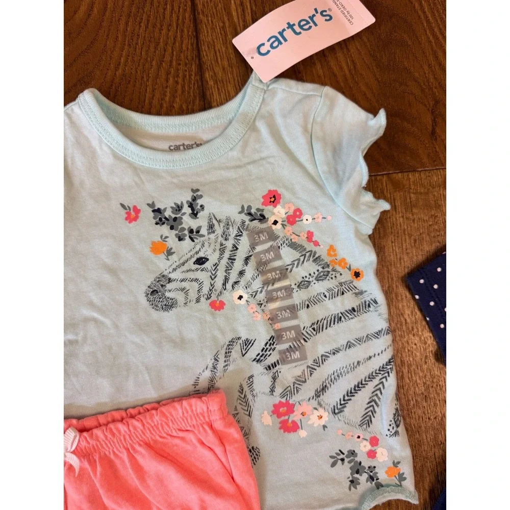 Carters Baby Clothes Girl 3 Months Shorts‎ Shirt Dress Romper Summer Outfits Lot